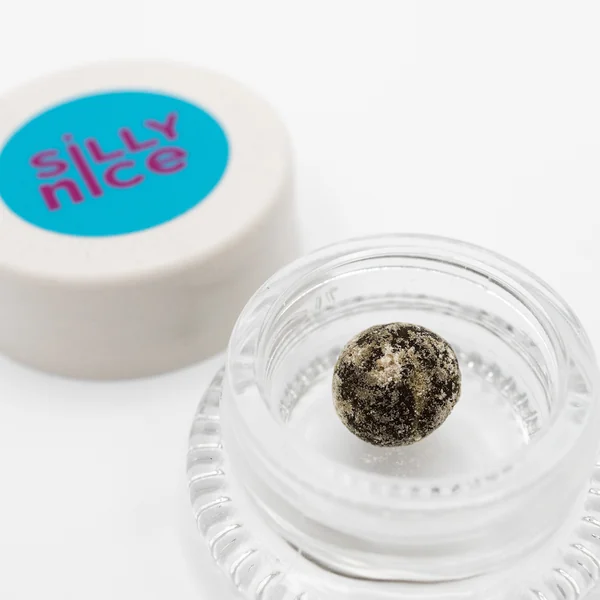 Silly Nice Frosted Hash Ball packaging and product